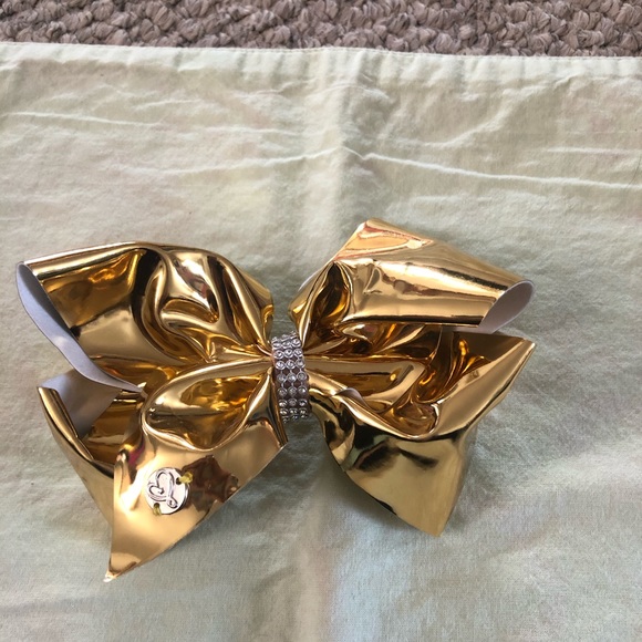 Large JoJo Siwa gold metallic bow Nickelodeon - Picture 2 of 7